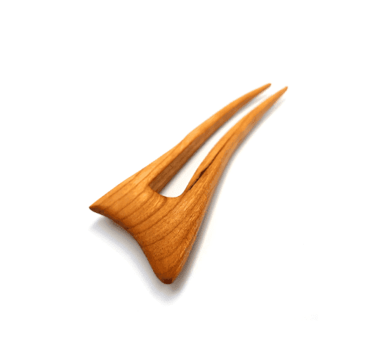 Wooden hair pin made of cherry – handcrafted hair stick