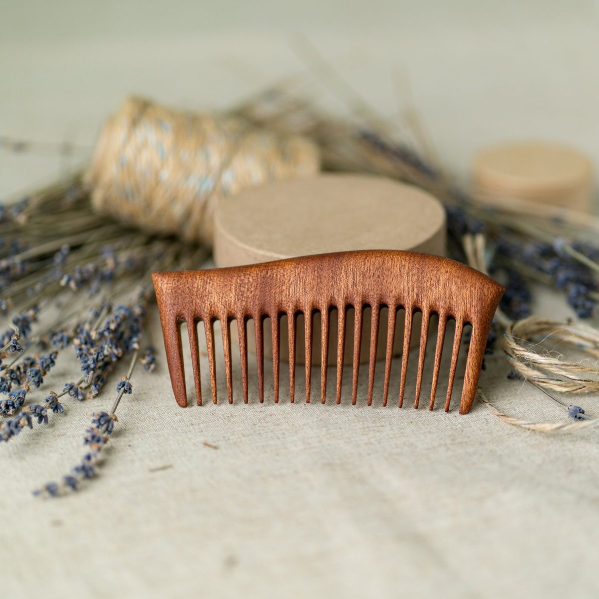 Wooden Comb from Mahogany – for Straight and Wavy Hair