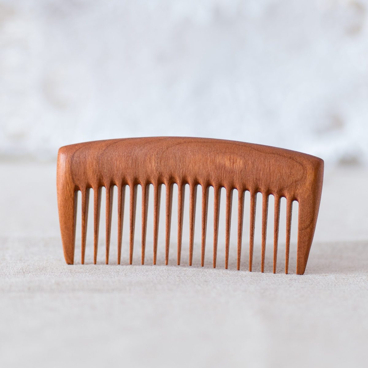 Compact Wooden Comb from Cherry – for Hair and Beard