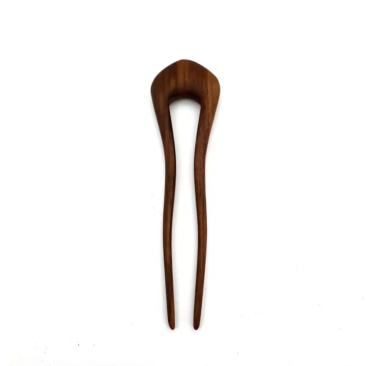Wooden hair pin made of walnut – two-prong hair accessory