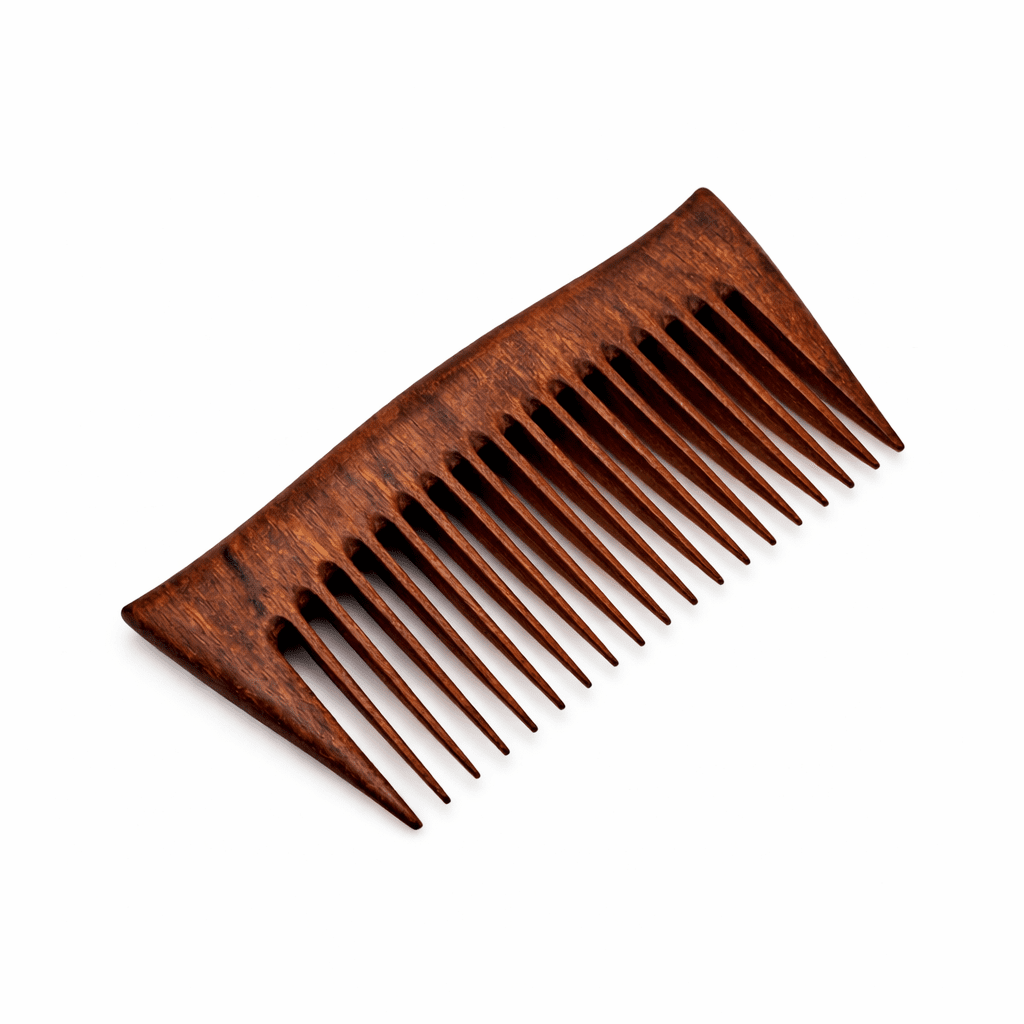 Compact Wooden Comb from Mahogany – Ergonomic Model