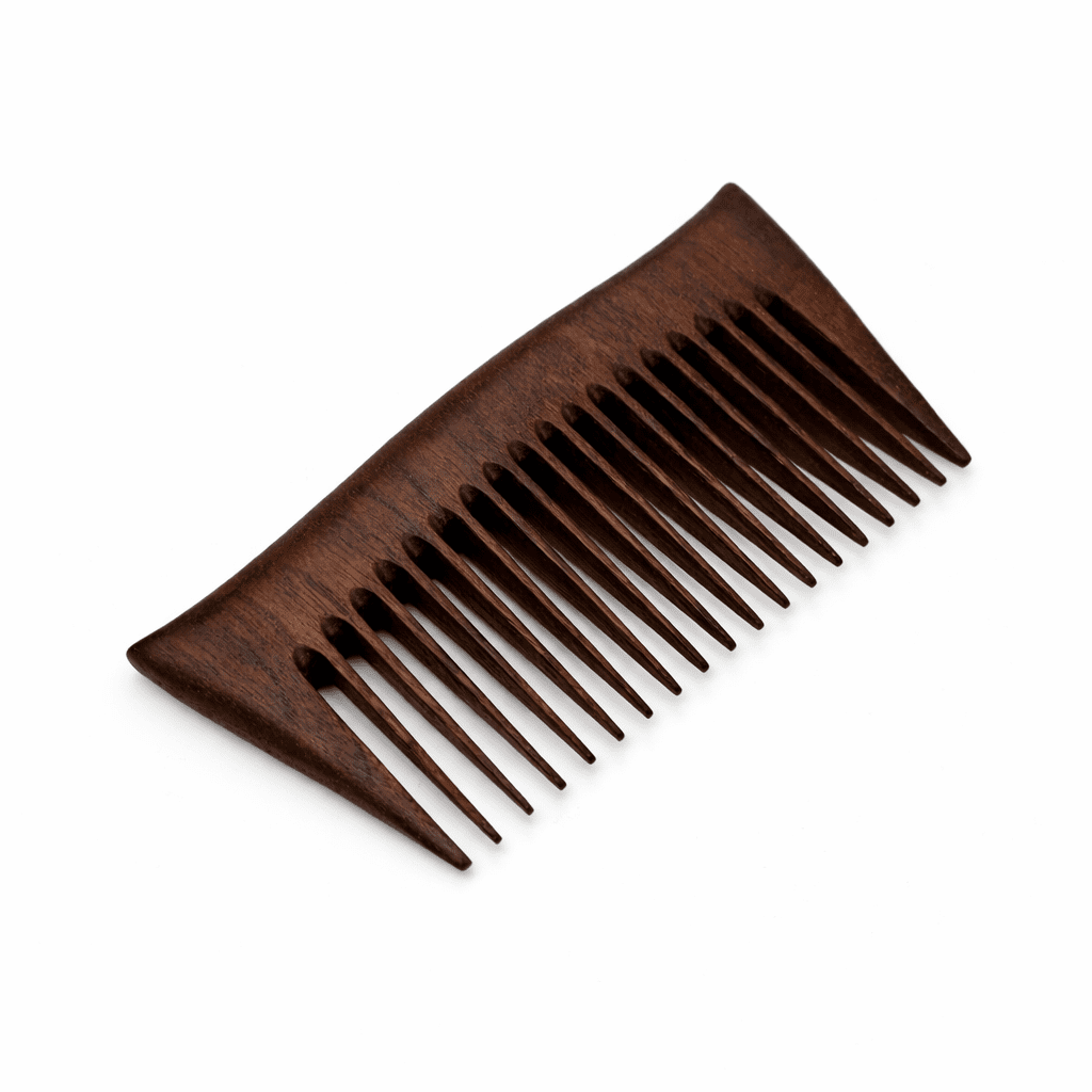 Compact Wooden Comb from Walnut – Ergonomic Model