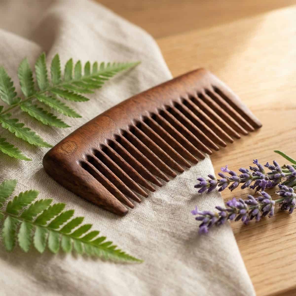 Compact Wooden Comb from Mahogany – for Hair and Beard