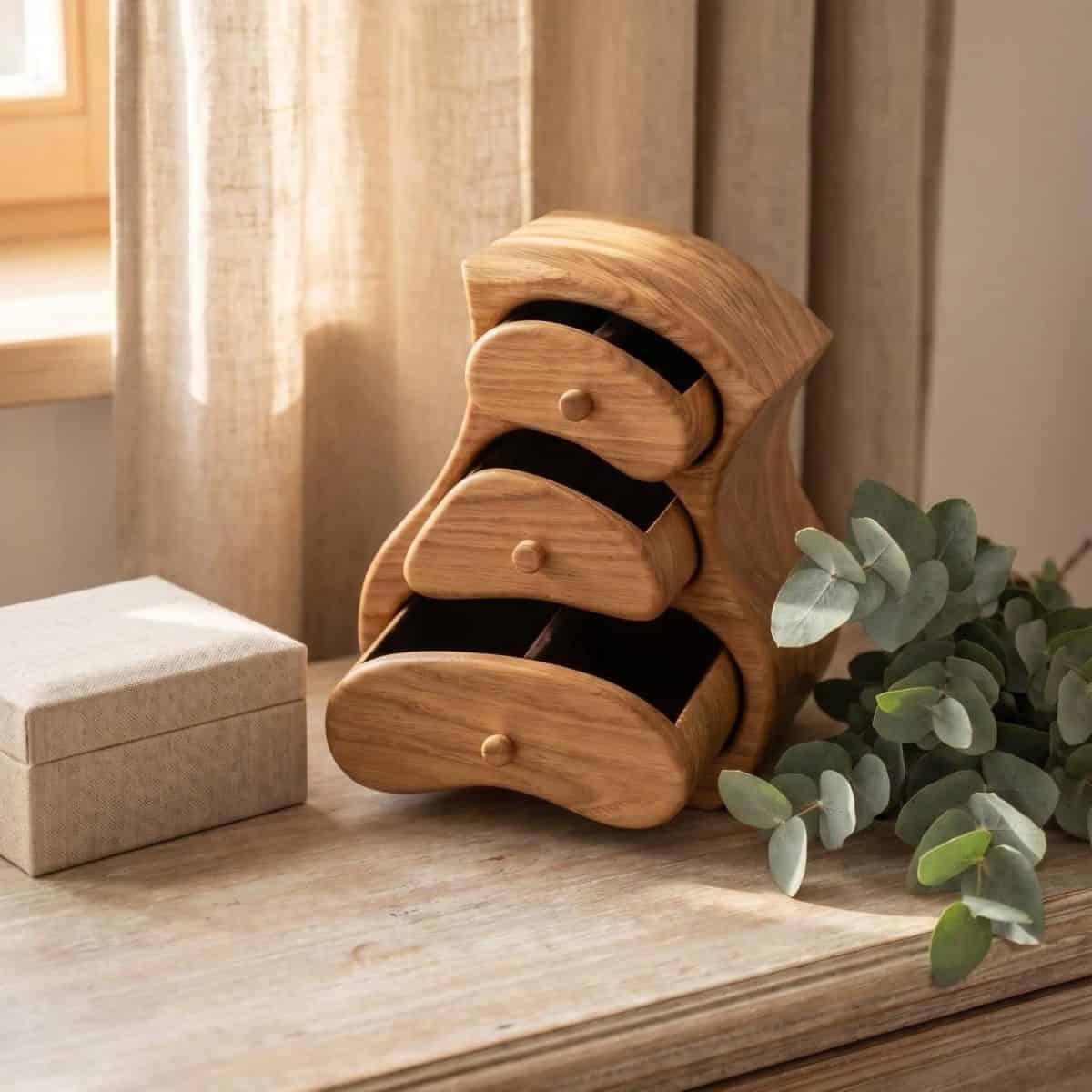 oak wooden jewelry box