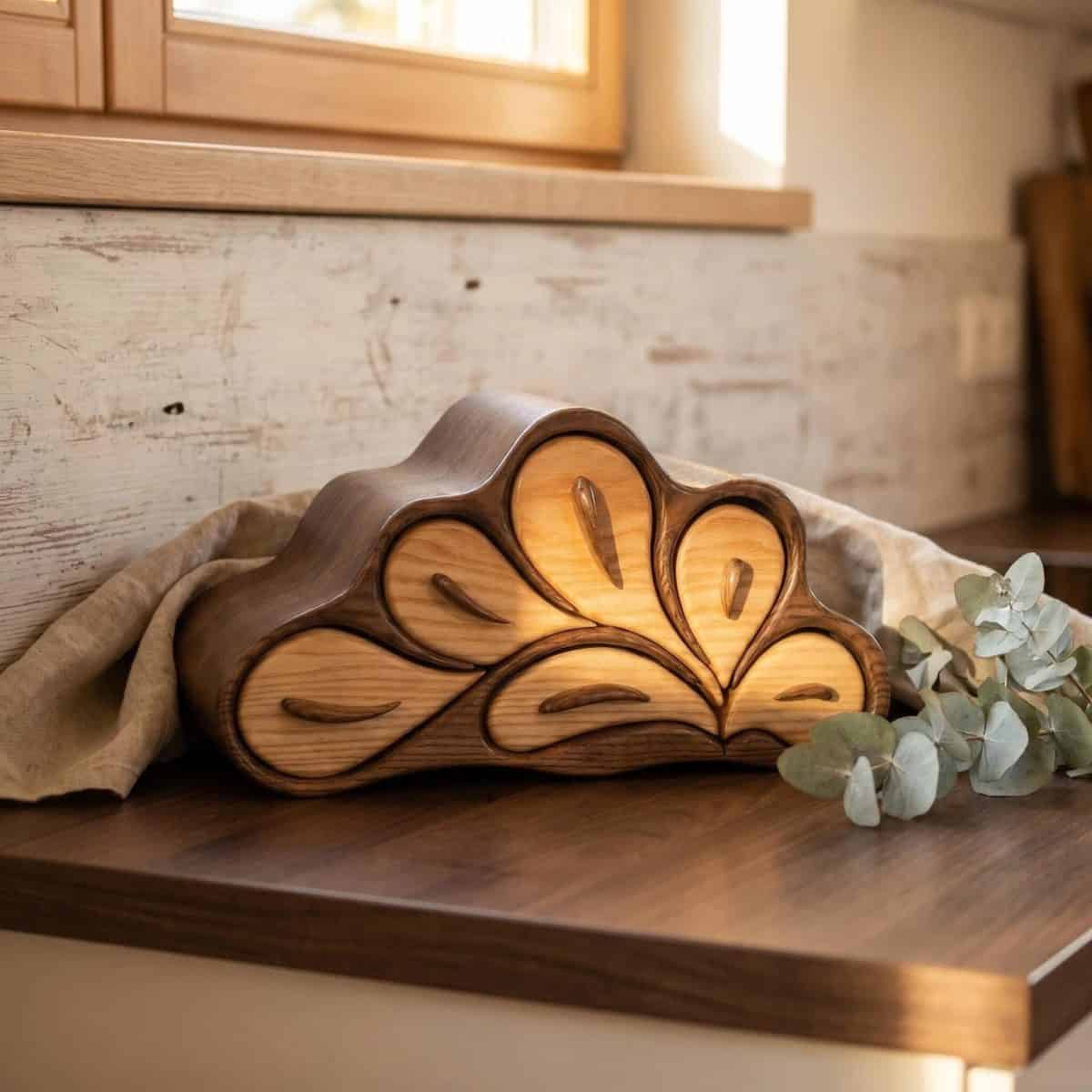 Wooden Jewelry Organizer – Handmade Ash Box with 6 Drawers